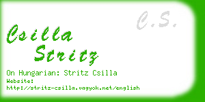 csilla stritz business card